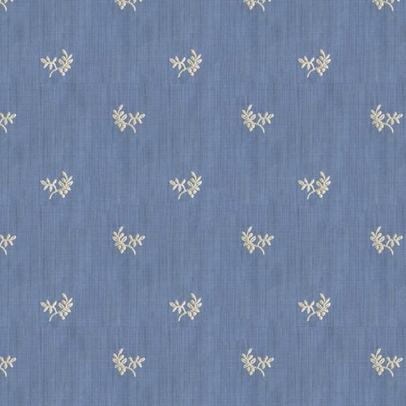 Brunschwig & Fils Bayberry Strie Fabric / Canton Blue