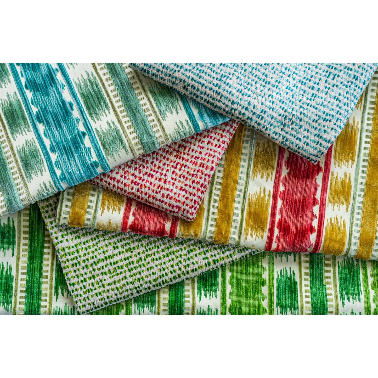 Brunschwig & Fils Bayeaux Velvet Fabric / Aqua