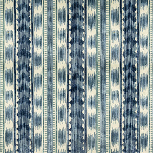Brunschwig & Fils Bayeaux Velvet Fabric / Blue