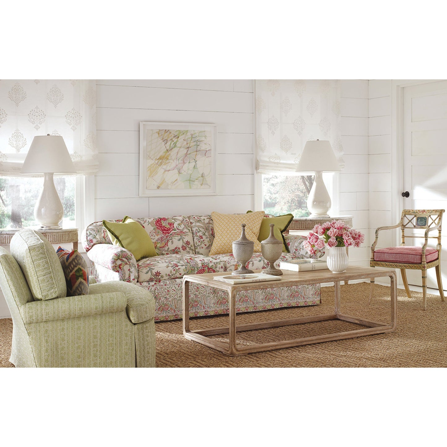 Brunschwig & Fils Baronet Strie Fabric / Sky