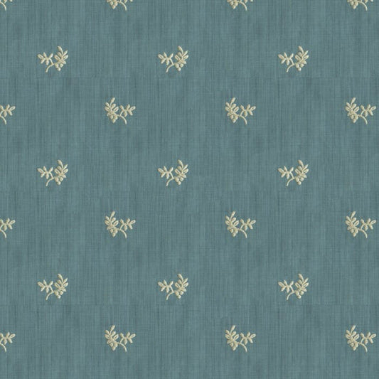 Brunschwig & Fils Bayberry Strie Fabric / Oxford Blue