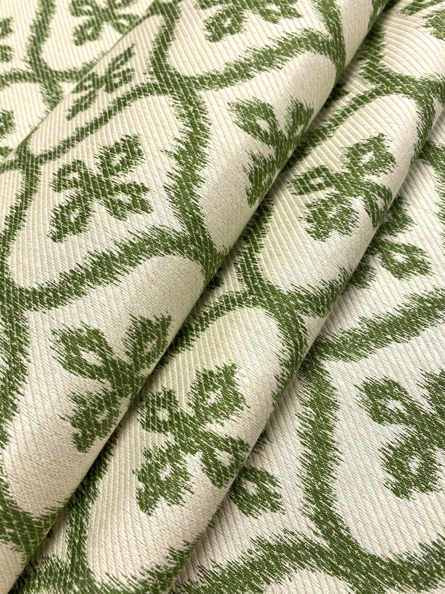 1.5 Yard of Designer Water & Stain Resistant Indoor Outdoor Lime Green Beige Diamond Upholstery Drapery Fabric WHS 4356