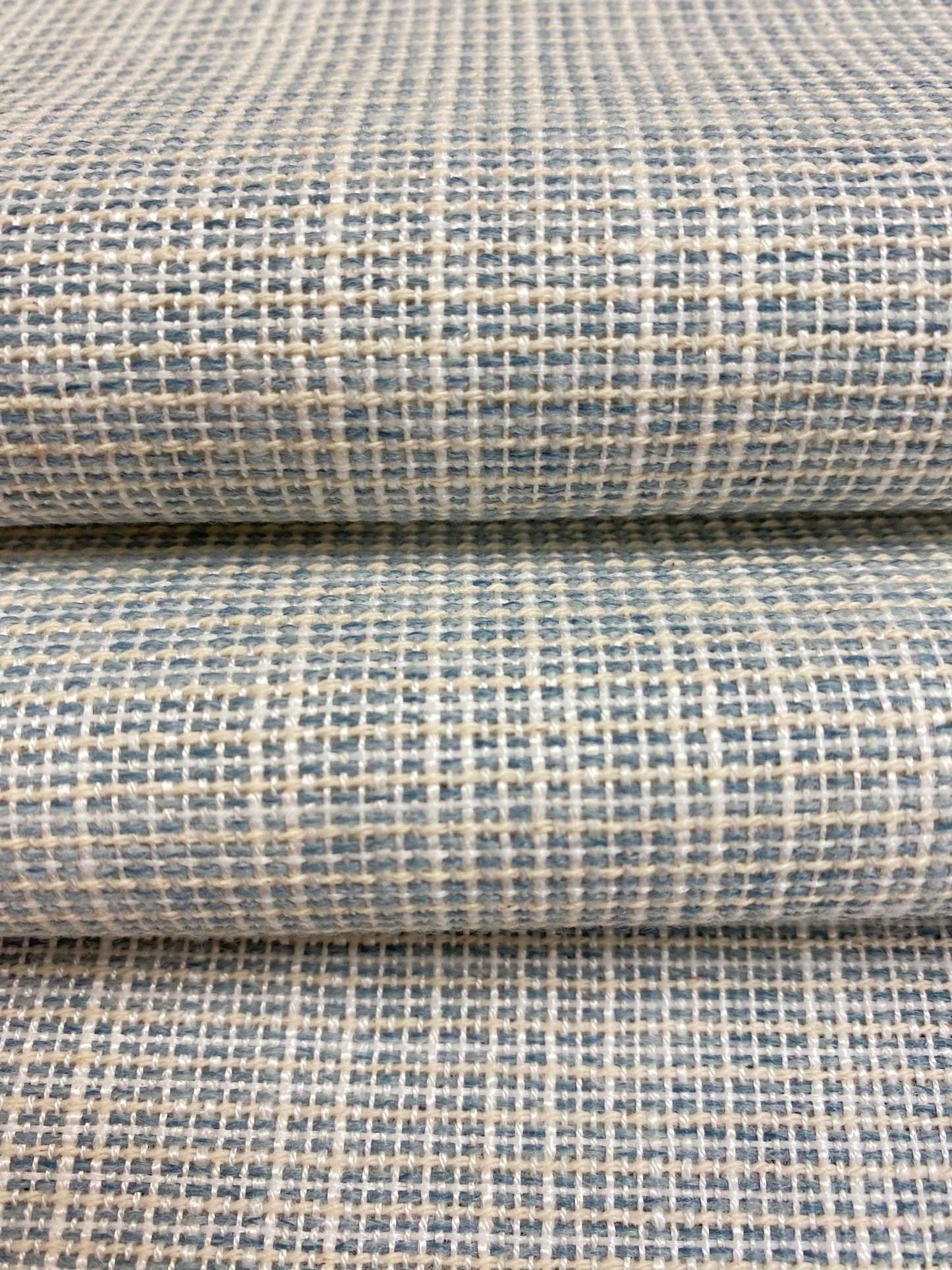 1.5 Yard of Designer Seafoam Green Cream MCM Mid Century Modern Upholstery Fabric WHS 4517